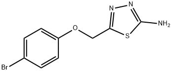 5-(4-BROMO-PHENOXYMETHYL)-[1,3,4]THIADIAZOL-2-YLAMINE Struktur