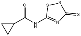 N-(3-THIOXO-3H-1,2,4-DITHIAZOL-5-YL)CYCLOPROPANECARBOXAMIDE Struktur