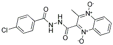 2-([2-(4-CHLOROBENZOYL)HYDRAZINO]CARBONYL)-3-METHYLQUINOXALINEDIIUM-1,4-DIOLATE Struktur