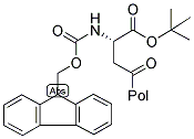 FMOC-L-ASP(OTBU) WANG RESIN Struktur