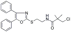 N1-(2-[(4,5-DIPHENYL-1,3-OXAZOL-2-YL)THIO]ETHYL)-3-CHLORO-2,2-DIMETHYLPROPANAMIDE Struktur