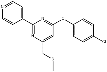 4-(4-CHLOROPHENOXY)-6-[(METHYLSULFANYL)METHYL]-2-(4-PYRIDINYL)PYRIMIDINE Struktur