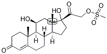 4-PREGNEN-11-BETA, 17,21-TRIOL-3,20-DIONE 21-METHANESULPHONATE Struktur