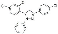 3-(4-CHLOROPHENYL)-5-(2,4-DICHLOROPHENYL)-1-PHENYL-4,5-DIHYDRO-1H-PYRAZOLE Struktur