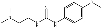 ((2-(DIMETHYLAMINO)ETHYL)AMINO)((4-METHOXYPHENYL)AMINO)METHANE-1-THIONE Struktur