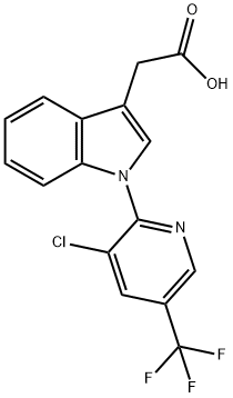 2-(1-[3-CHLORO-5-(TRIFLUOROMETHYL)-2-PYRIDINYL]-1H-INDOL-3-YL)ACETIC ACID Struktur