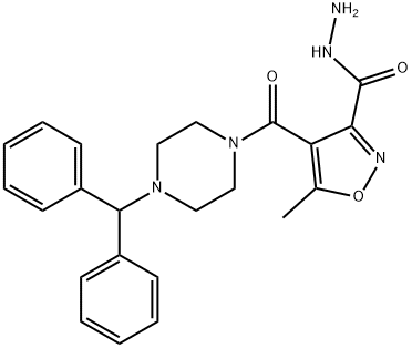 4-[(4-BENZHYDRYLPIPERAZINO)CARBONYL]-5-METHYL-3-ISOXAZOLECARBOHYDRAZIDE Struktur