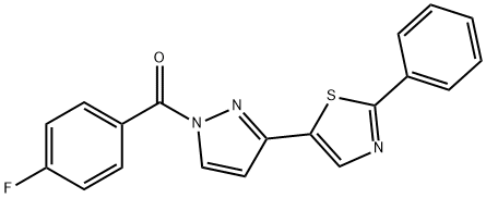 (4-FLUOROPHENYL)[3-(2-PHENYL-1,3-THIAZOL-5-YL)-1H-PYRAZOL-1-YL]METHANONE Struktur