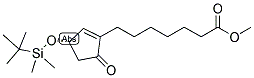 METHYL (S)-(-)-3-(TERT-BUTYLDIMETHYLSILYLOXY)-5-OXO-1-CYCLOPENTENE-1-HEPTANOATE Struktur