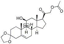 5-PREGNEN-11-BETA, 21-DIOL-3,20-DIONE 21-ACETATE 3-ETHYLENEKETAL Struktur