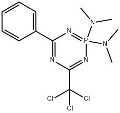 N2,N2,N2,N2-TETRAMETHYL-4-PHENYL-6-(TRICHLOROMETHYL)-1,3,5,2LAMBDA5-TRIAZAPHOSPHININE-2,2-DIAMINE Struktur