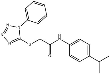 N-(4-ISOPROPYLPHENYL)-2-[(1-PHENYL-1H-1,2,3,4-TETRAAZOL-5-YL)SULFANYL]ACETAMIDE Struktur