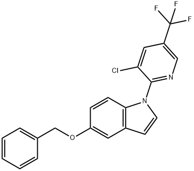 5-(BENZYLOXY)-1-[3-CHLORO-5-(TRIFLUOROMETHYL)-2-PYRIDINYL]-1H-INDOLE Struktur