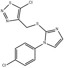 1-(4-CHLOROPHENYL)-1H-IMIDAZOL-2-YL (5-CHLORO-1,2,3-THIADIAZOL-4-YL)METHYL SULFIDE Struktur