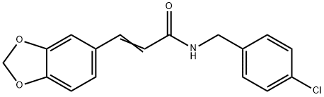 3-(1,3-BENZODIOXOL-5-YL)-N-(4-CHLOROBENZYL)ACRYLAMIDE Struktur