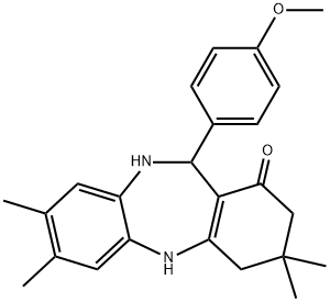 11-(4-METHOXYPHENYL)-3,3,7,8-TETRAMETHYL-2,3,4,5,10,11-HEXAHYDRO-1H-DIBENZO[B,E][1,4]DIAZEPIN-1-ONE Struktur