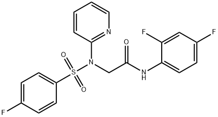 N-(2,4-DIFLUOROPHENYL)-2-[[(4-FLUOROPHENYL)SULFONYL](2-PYRIDINYL)AMINO]ACETAMIDE Struktur