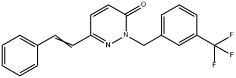 6-STYRYL-2-[3-(TRIFLUOROMETHYL)BENZYL]-3(2H)-PYRIDAZINONE Struktur