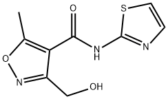 3-(HYDROXYMETHYL)-5-METHYL-N-(1,3-THIAZOL-2-YL)-4-ISOXAZOLECARBOXAMIDE Struktur