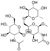 GLCNAC1-B-4[FUC1-A-6]GLCNAC-B-O-ME Struktur