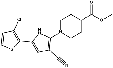 METHYL 1-[5-(3-CHLORO-2-THIENYL)-3-CYANO-1H-PYRROL-2-YL]-4-PIPERIDINECARBOXYLATE Struktur