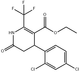 ETHYL 4-(2,4-DICHLOROPHENYL)-6-OXO-2-(TRIFLUOROMETHYL)-1,4,5,6-TETRAHYDRO-3-PYRIDINECARBOXYLATE Struktur