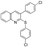 3-(4-CHLOROPHENYL)-2-[(4-CHLOROPHENYL)SULFANYL]QUINOLINE Struktur