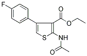 ETHYL 2-(ACETYLAMINO)-4-(4-FLUOROPHENYL)THIOPHENE-3-CARBOXYLATE Struktur