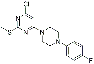 4-CHLORO-6-[4-(4-FLUOROPHENYL)PIPERAZINO]-2-(METHYLSULFANYL)PYRIMIDINE Struktur