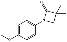 1-(4-METHOXYPHENYL)-3,3-DIMETHYL-2-AZETANONE Struktur