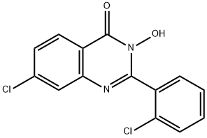 7-CHLORO-2-(2-CHLOROPHENYL)-3-HYDROXY-4(3H)-QUINAZOLINONE Struktur