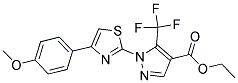 ETHYL 1-[4-(4-METHOXYPHENYL)-1,3-THIAZOL-2-YL]-5-(TRIFLUOROMETHYL)-1H-PYRAZOLE-4-CARBOXYLATE Struktur