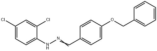 4-(BENZYLOXY)BENZENECARBALDEHYDE N-(2,4-DICHLOROPHENYL)HYDRAZONE Struktur