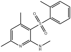 N,4,6-TRIMETHYL-3-[(2-METHYLPHENYL)SULFONYL]-2-PYRIDINAMINE Struktur