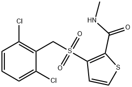 3-[(2,6-DICHLOROBENZYL)SULFONYL]-N-METHYL-2-THIOPHENECARBOXAMIDE Struktur