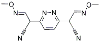 2-(6-[1-CYANO-2-(METHOXYIMINO)ETHYL]-3-PYRIDAZINYL)-3-(METHOXYIMINO)PROPANENITRILE Struktur