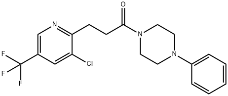 3-[3-CHLORO-5-(TRIFLUOROMETHYL)-2-PYRIDINYL]-1-(4-PHENYLPIPERAZINO)-1-PROPANONE Struktur