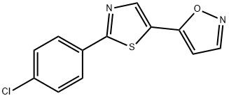 5-[2-(4-CHLOROPHENYL)-1,3-THIAZOL-5-YL]ISOXAZOLE Struktur