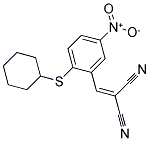 2-([2-(CYCLOHEXYLSULFANYL)-5-NITROPHENYL]METHYLENE)MALONONITRILE Struktur