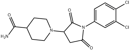 1-[1-(3,4-DICHLOROPHENYL)-2,5-DIOXOPYRROLIDIN-3-YL]PIPERIDINE-4-CARBOXAMIDE Struktur