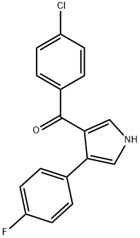 (4-CHLOROPHENYL)[4-(4-FLUOROPHENYL)-1H-PYRROL-3-YL]METHANONE Struktur