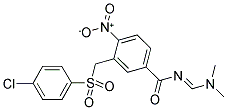 3-([(4-CHLOROPHENYL)SULFONYL]METHYL)-N-[(DIMETHYLAMINO)METHYLENE]-4-NITROBENZENECARBOXAMIDE Struktur