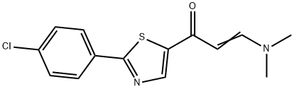 1-[2-(4-CHLOROPHENYL)-1,3-THIAZOL-5-YL]-3-(DIMETHYLAMINO)-2-PROPEN-1-ONE Struktur