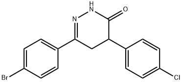 6-(4-BROMOPHENYL)-4-(4-CHLOROPHENYL)-4,5-DIHYDRO-3(2H)-PYRIDAZINONE Struktur