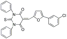 5-((5-(3-CHLOROPHENYL)FURAN-2-YL)METHYLENE)-1,3-DIPHENYL-2-THIOXO-DIHYDROPYRIMIDINE-4,6(1H,5H)-DIONE Struktur