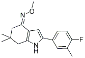 (2-(4-FLUORO-3-METHYLPHENYL)-6,6-DIMETHYL(5,6,7-TRIHYDROINDOL))-4-O-METHYLOXIME Struktur