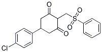 5-(4-CHLOROPHENYL)-2-[(PHENYLSULFONYL)METHYL]-1,3-CYCLOHEXANEDIONE Struktur