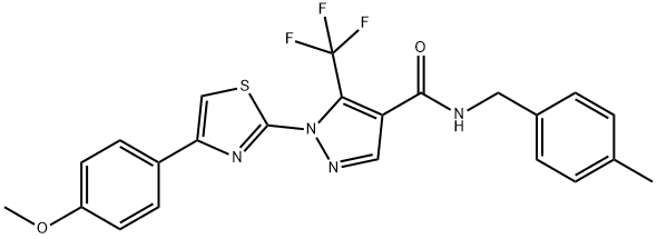 1-[4-(4-METHOXYPHENYL)-1,3-THIAZOL-2-YL]-N-(4-METHYLBENZYL)-5-(TRIFLUOROMETHYL)-1H-PYRAZOLE-4-CARBOXAMIDE Struktur