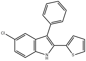 5-CHLORO-3-PHENYL-2-(2-THIENYL)-1H-INDOLE Struktur