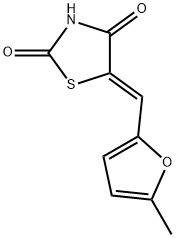 5-[(Z)-(5-METHYL-2-FURYL)METHYLIDENE]-1,3-THIAZOLANE-2,4-DIONE Structure